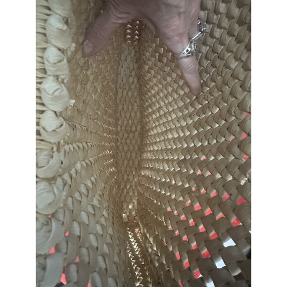 Tommy Bahama Twisted Original Straw Tote Bag Hard Handled Shoulder Beach Bag NWT - Picture 4 of 7